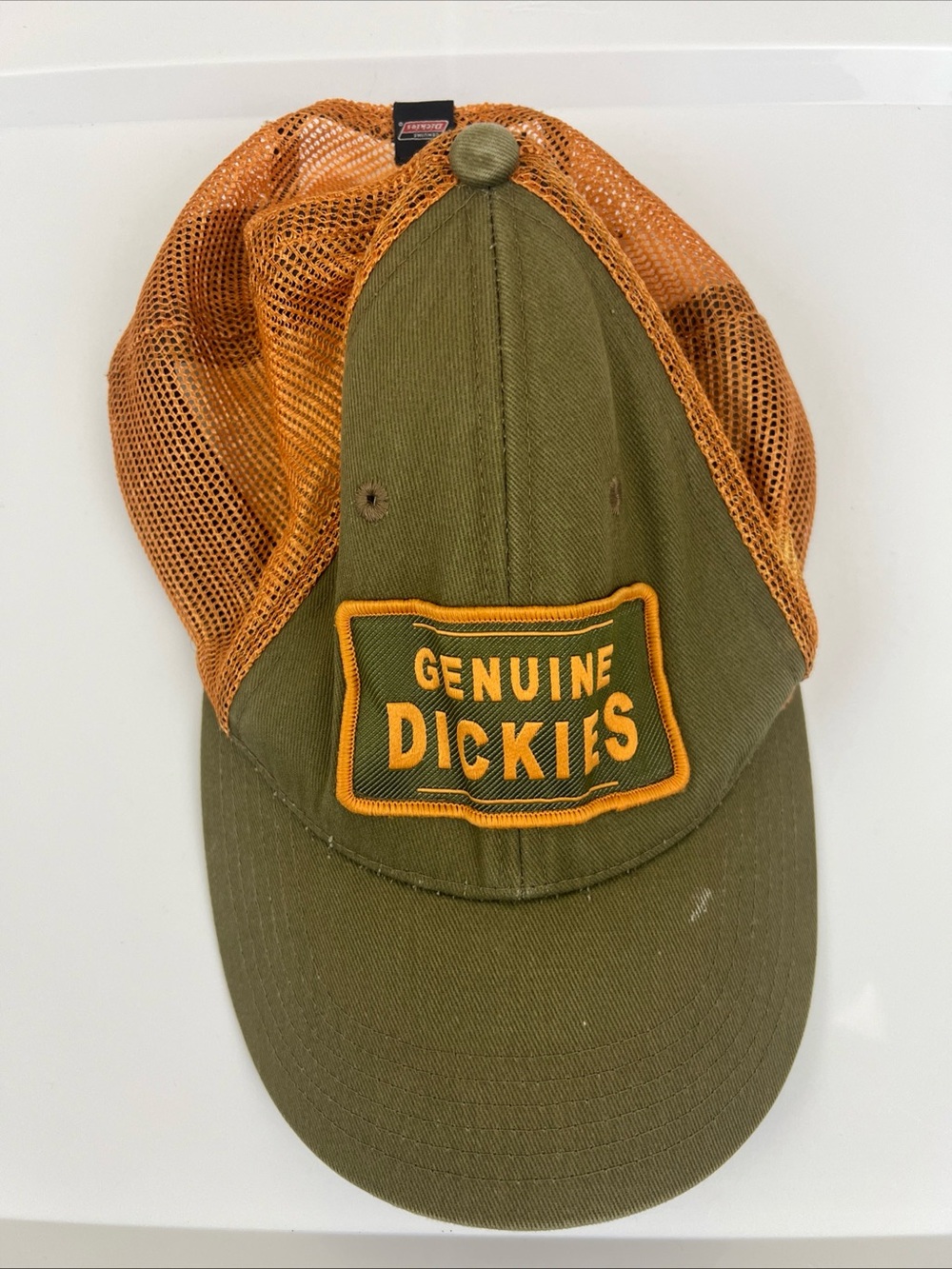 Dickies Olive & Orange Mesh Patch Trucker Cap